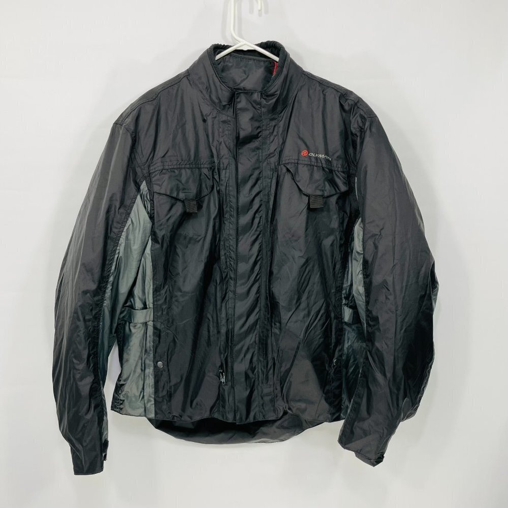 Olympia Moto Sports Men’s Sz M ‎ Motorcycle Jacket with  Zip Out Lining Black